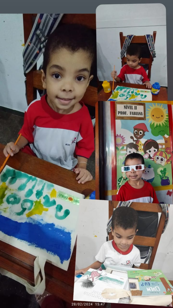 Turma do n&iacute;vel ll A conhecendo a cole&ccedil;&atilde;o GIROLHAR com muita alegria e divers&atilde;o.