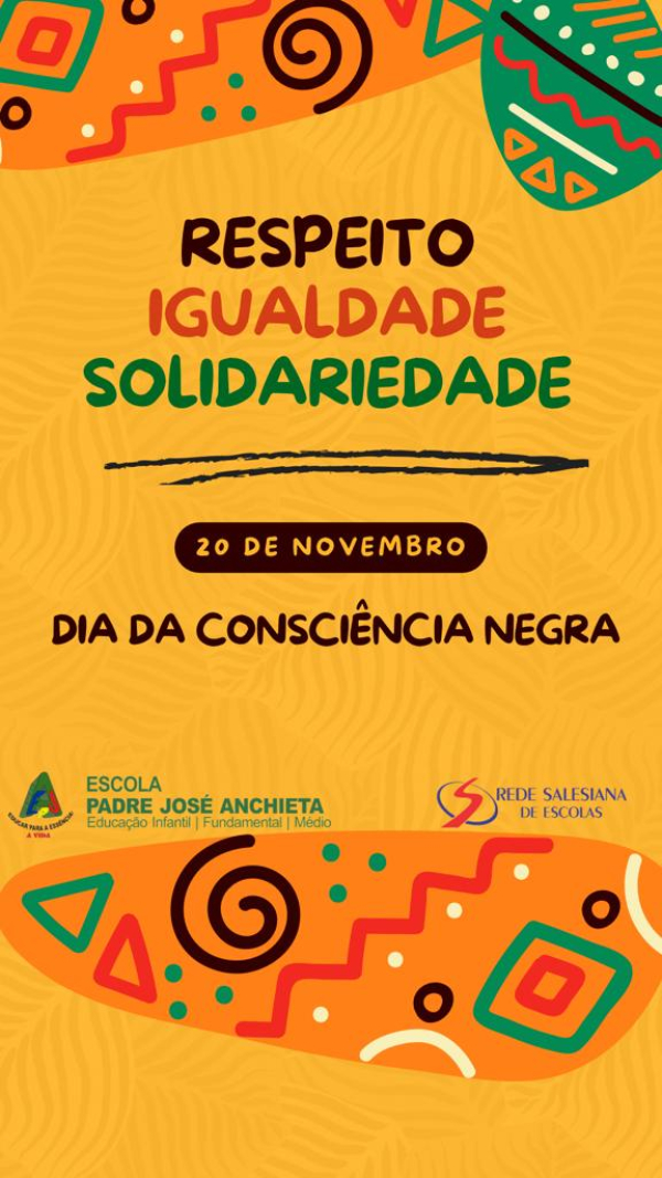 20 de novembro- Dia da Consciência Negra.