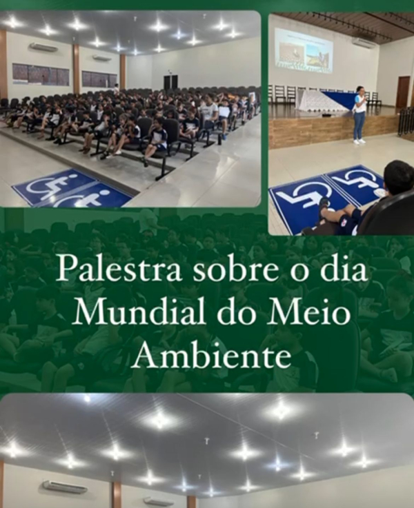 Palestra sobre o dia Mundial do Meio Ambiente, comemorado no dia 05 de Junho.