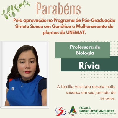 Parabéns, professora Rivia.