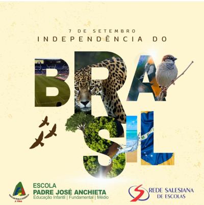 No dia 7 de setembro é comemorada a Independência do Brasil.🇧🇷✨