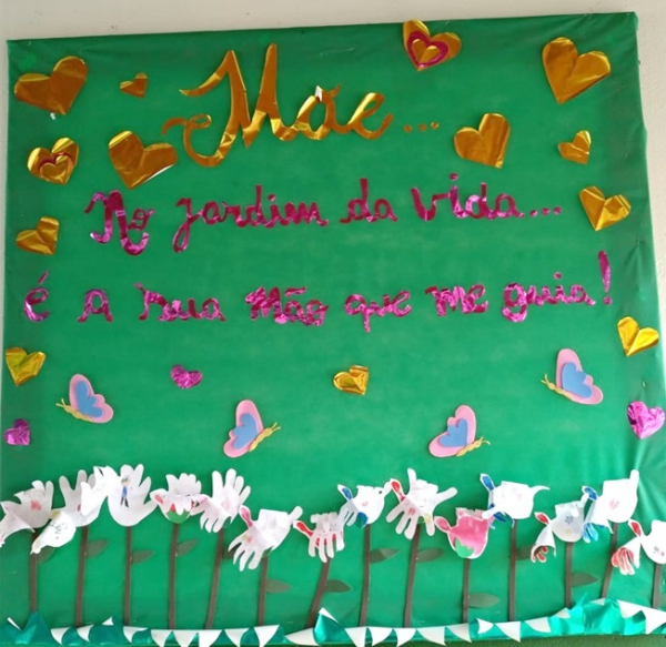 Painel Giro olhar e painel em comemoração ao dia das Mães