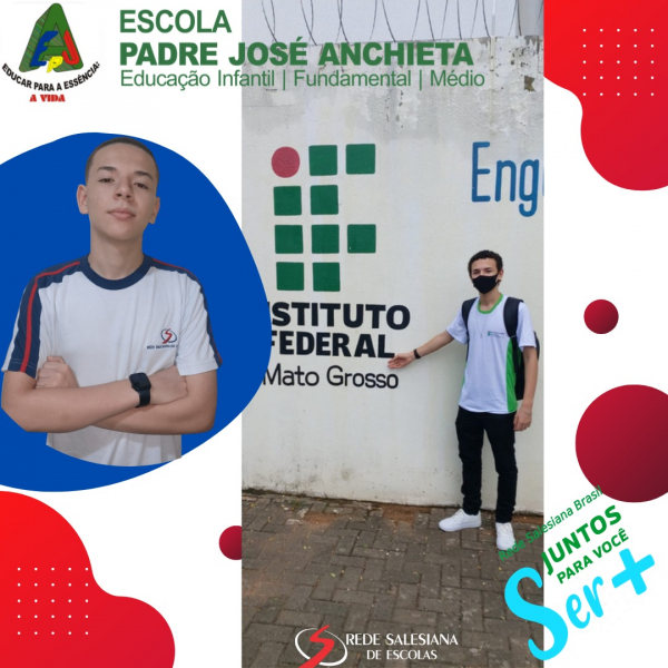 ESTUDANTE DO 9º ANO, APROVADO NO CURSO TÉCNICO EM EDIFICAÇÕES - IFMT.