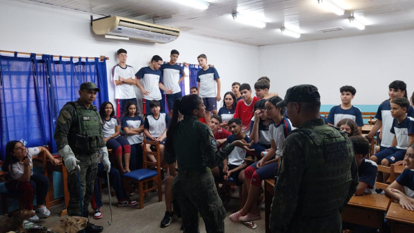 Palestra com a Polícia Ambiental de Cáceres- MT.✨ Fundamental II E Ensino Médio.