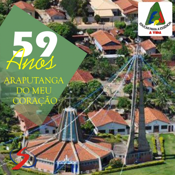 Educação Infantil comemorando o aniversário de Araputanga com o ato cívico.