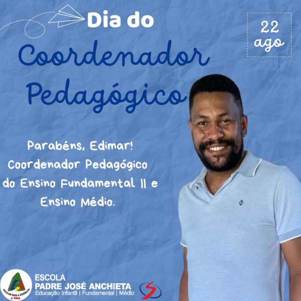 Feliz dia do coordenador pedagógico! ✨