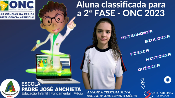 Alunos classificados para a 2° FASE- ONC 2023.