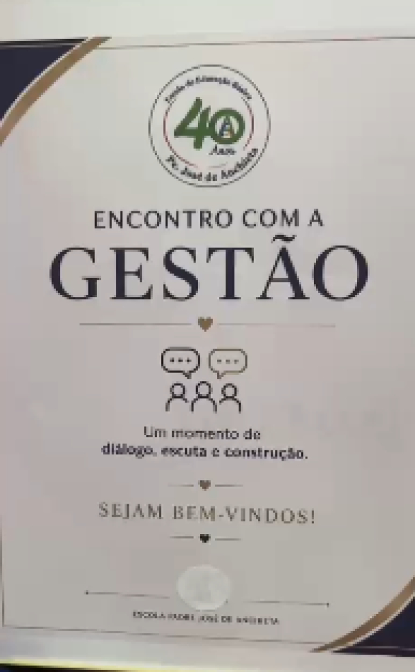 Encontro com a Gest&atilde;o 🤝