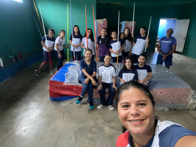 Aula prática de atletismo