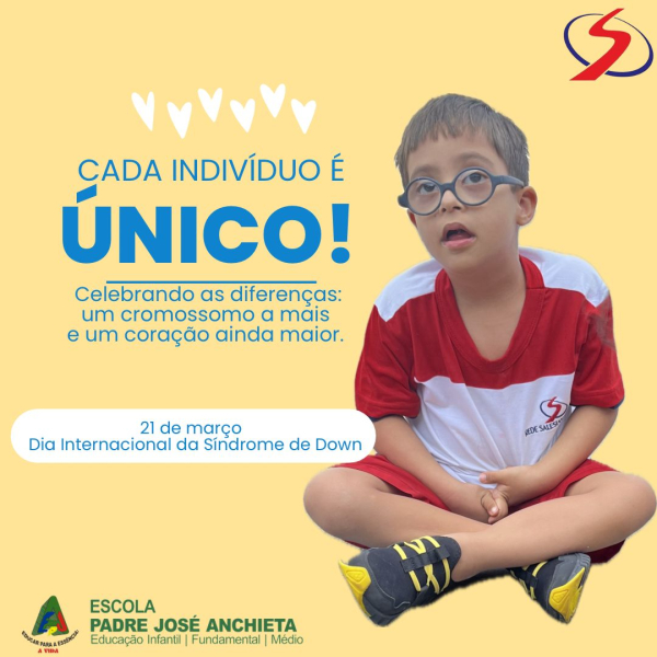 21 de março, dia Internacional da Síndrome Down. ✨ Celebrar as diferenças: cromossomo do amor!